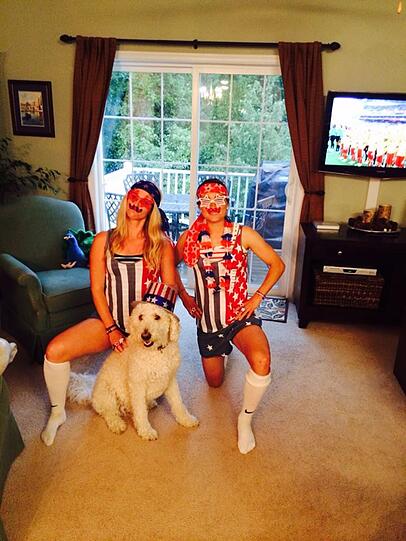 So schaut Lewandowski (r.) dem US-Team zu.