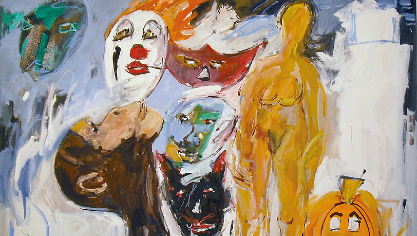 Cäsar W. Radetzkys Bild „Helloween“ in der Galerie Bernd Dürr. Cäsar W. Radetzkys Bild „Helloween“ in der Galerie Bernd Dürr.