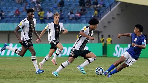 Die deutsche U17-Auswahl hatte bei der WM 3:2 im Achtelfinale gegen die USA gewonnen.