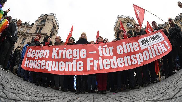 Die Linke bei einer Anti-Siko-Demo 2017.