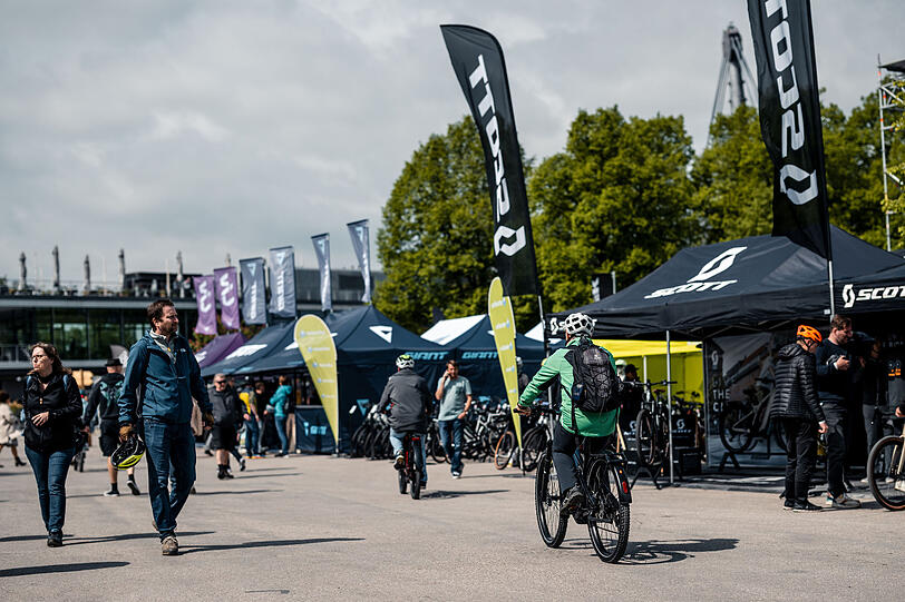Über 1.000 E-Bikes stehen den Besuchern und Besucherinnen während der E BIKE DAYS kostenlos zum Testen zur Verfügung.
