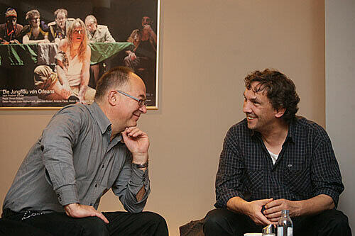 Brandner-Darsteller Alexander Duda (l.) und Christian Stückl beim AZ-Interview.