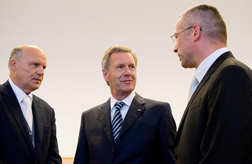 Christian Wulff beim Prozessauftakt in Hannover.