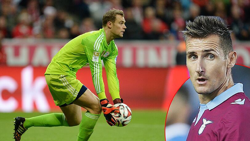 Neuer im Sturm? Für Miroslav Klose nicht unorstellbar. Neuer im Sturm? Für Miroslav Klose nicht unorstellbar.