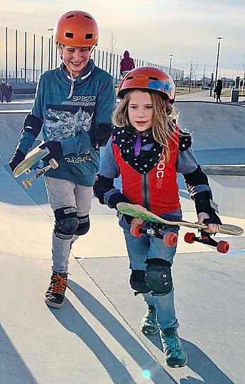 Glücklich im Skatepark.