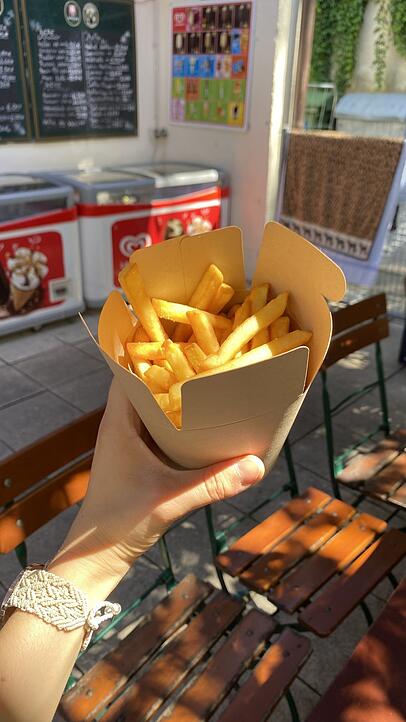 Unter den goldenen Pommes verstecken sich auch braune.