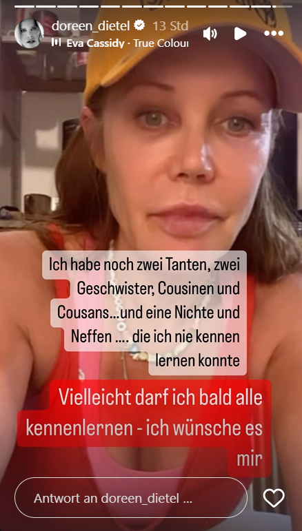 Doreen Dietel erzählt auf Instagram von einem emotionalen Vorfall.