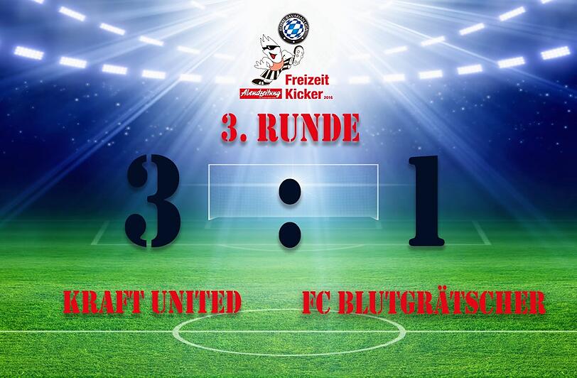 Kraft United gewann die Partie gegen den FC Blutgrätscher.