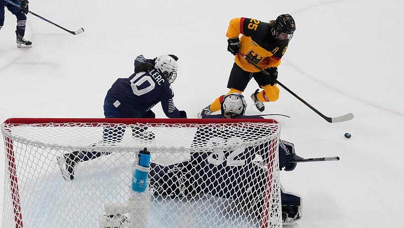 Das DEB-Team kam immer wieder gef&auml;hrlich vors Tor.