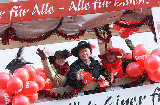 Die SPD war ebenso vor Ort, . . .