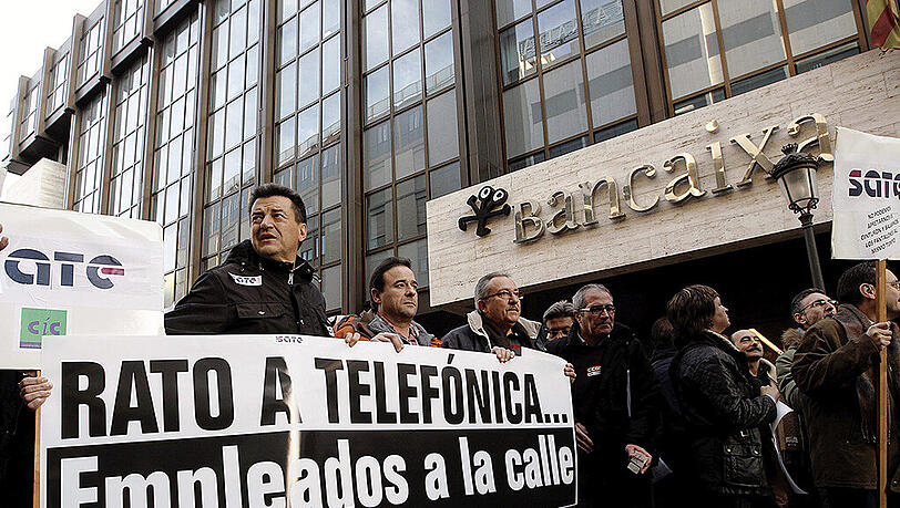 Bankia-Beschäftigte erheben schwere Vorwürfe gegen den früheren Bankchef und IWF-Direktor Rato. Bankia-Beschäftigte erheben schwere Vorwürfe gegen den früheren Bankchef und IWF-Direktor Rato.