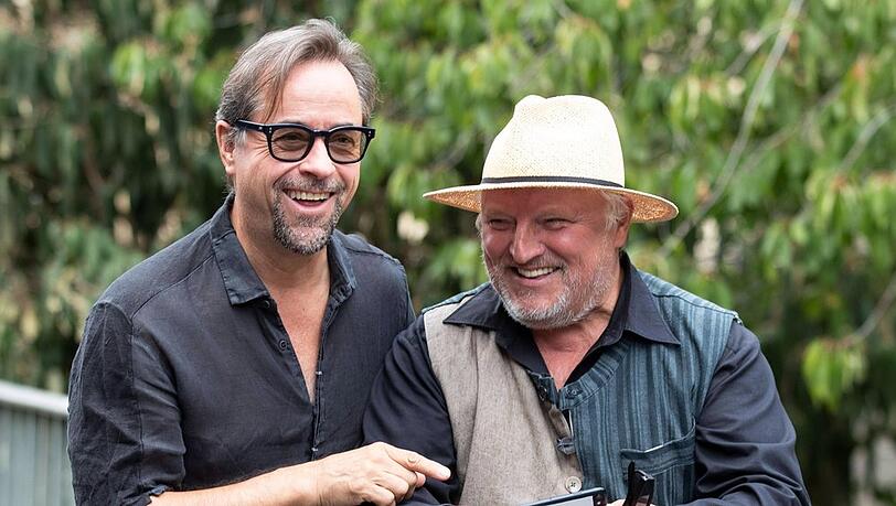 Jan Josef Liefers (l.) und Axel Prahl feierten im August 20 Jahre Münster-"Tatort".