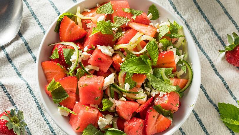 Wassermelonensalat ist ein Klassiker der griechischen K&uuml;che.