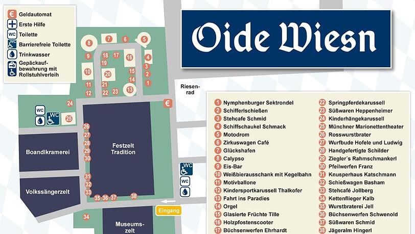 Übersichtsplan Oide Wiesn