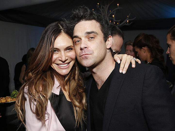 Robbie Williams mit seiner Liebe Ayda Field