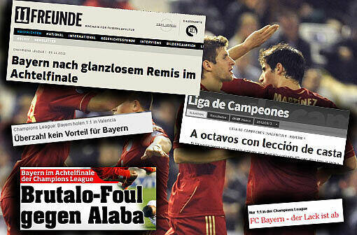 1:1 gegen Valencia: Lesen Sie hier, was heimische und internationale Medien über das Spiel schreiben