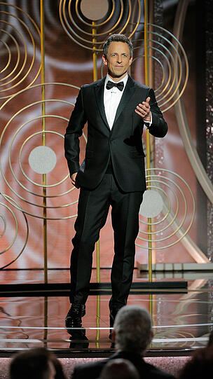 Moderator Seth Meyers.