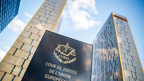 "Cour de Justice de l'union Européene": Das Europäische Gerichtshof im Europaviertel in Luxemburg.