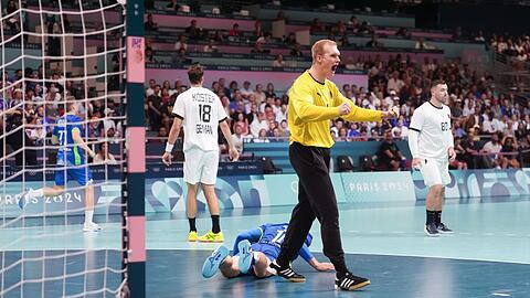 Torhüter David Späth sorgt für die nötigen Emotionen auf dem Parkett.