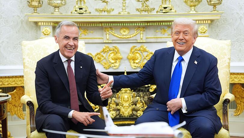 Der Zölle-Clip hatte das Verhältnis zwischen US-Präsident Donald Trump und Kanadas Premier Mark Carney belastet. (Archivbild).
