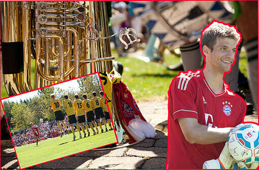 Volksfest und noch 23 Tore - der FC Bayern beim "Jahrhundertspiel" gegen den FC Pähl, Thomas Müllers Heimatverein.