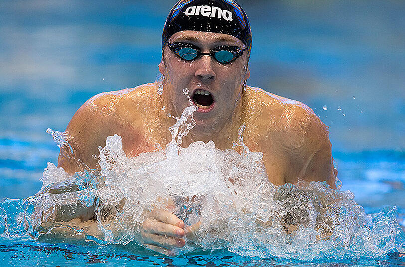 Marco Koch konnte sich die Goldmedaille über 200 Meter Brust sichern und verfehlte den Weltrekord nur knapp.