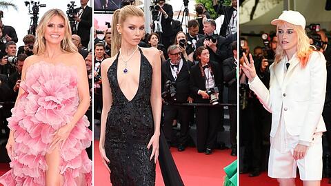 "GNTM"-Chefin Heidi Klum, Model Stella Maxwell und Schauspielerin Kristen Stewart