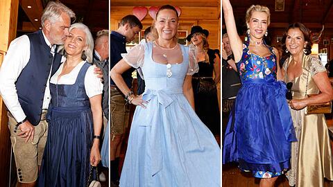 Beim Anstich in den Wildstuben feiern die Promis gut gelaunt den Wiesn-Start.