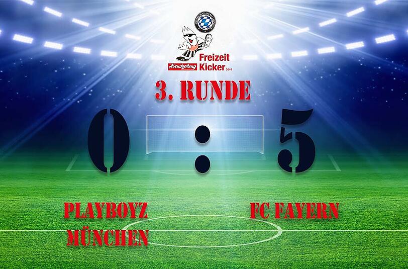 Der FC Fayern gewinnt mit 0:5.