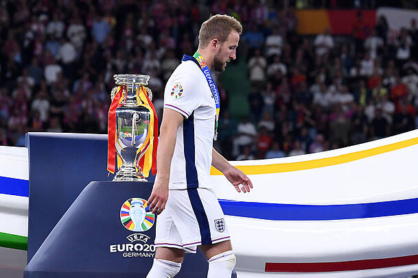 Wieder kein Titel für den Briten: Harry Kane und die Three Lions verloren das EM-Finale gegen Spanien.