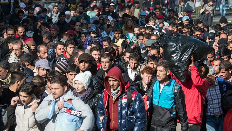 Flüchtlinge in Passau. Flüchtlinge in Passau.