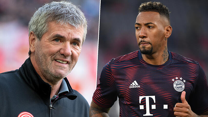 Kritisierte Jérôme Boateng (r.) vom FC Bayern nach dem Unentschieden: Friedhelm Funkel, Trainer von Fortuna Düsseldorf.