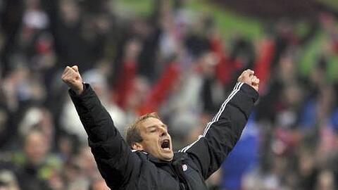 Jürgen Klinsmann will auch am Dienstag wieder jubeln. Am Einzug ins Viertelfinale der Champions League besteht freilich kein Zweifel