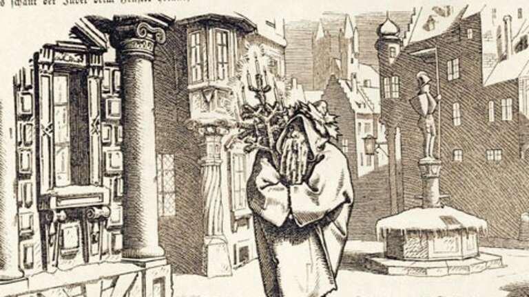 "Herr Winter", eine Zeichnung von Moritz von Schwind, ist der Urvater des Weihnachtsmanns.