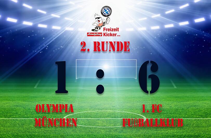 Der 1. FC Fußballklub gewinnt überlegen mit 1:6.
