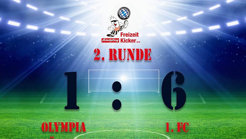 Der 1. FC Fußballklub gewinnt überlegen mit 1:6. Der 1. FC Fußballklub gewinnt überlegen mit 1:6.