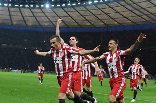 Rot-weißer Jubel in Berlin: Im Mai feierten die Bayern mit einem eindrucksvollen 4:0 gegen Werder den DFB-Pokalsieg.