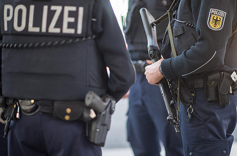 Massive Polizeipräsenz am Münchner Hauptbahnhof.