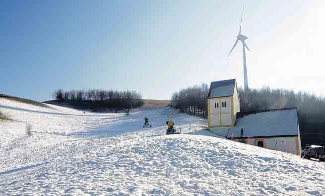 Das gab&rsquo;s schon beim Probelauf für den Skiberg im Winter 2008...