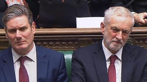 Der neue neben dem alten Labour-Chef: Keir Starmer (l) und Jeremy Corbyn.