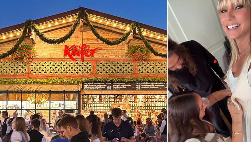 Oktoberfest-Besuch mit Haken-Hürden: Heidi Klum kämpfte vor dem Feiern bei Käfer mit ihrem Dirndl Oktoberfest-Besuch mit Haken-Hürden: Heidi Klum kämpfte vor dem Feiern bei Käfer mit ihrem Dirndl