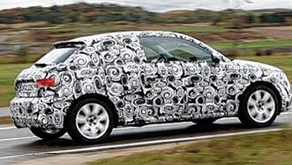Noch heftig getarnt: der neue Audi A1. Noch heftig getarnt: der neue Audi A1.