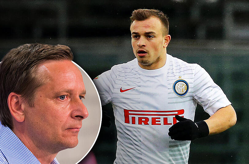 Xherdan Shaqiri bald im Schalke-Trikot? Manager Horst Heldt denkt zumindest drüber nach.