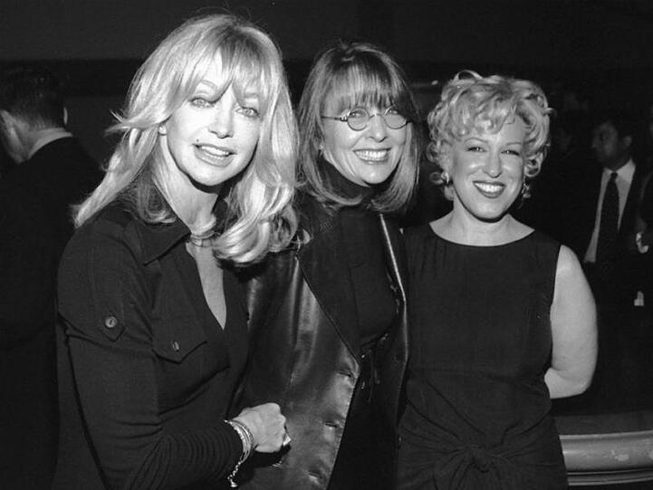 Goldie Hawn, Diane Keaton und Bette Midler bei der Premiere ihres Films "Der Club der Teufelinnen" im Jahr 1996.