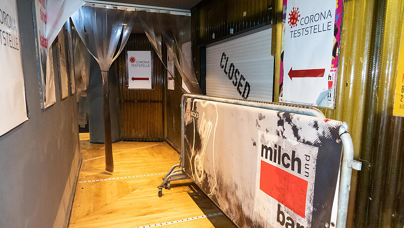 Feiern? Bis auf weiteres unmöglich. Aktuell befindet sich eine Corona-Teststation in der "Milchbar".
