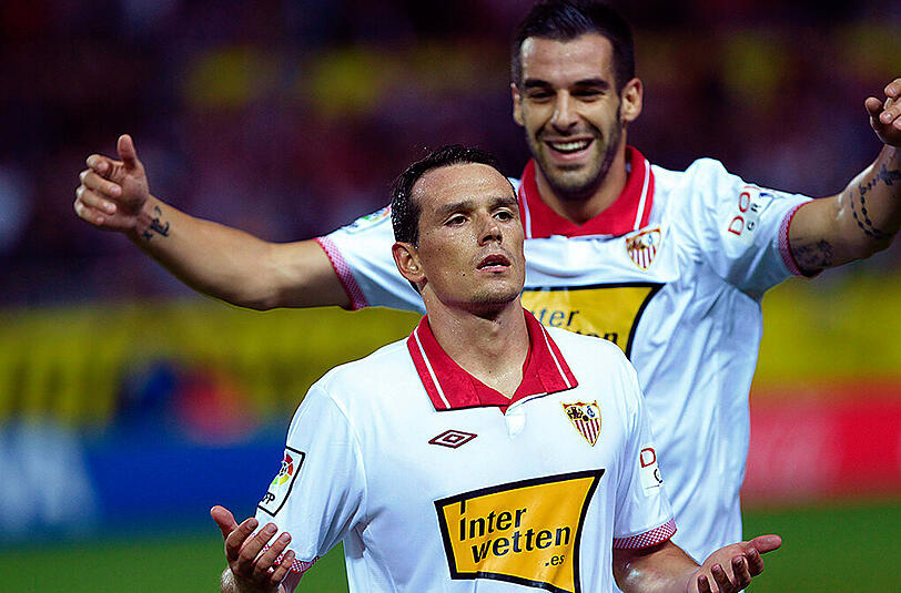Am 30. September 2012 erzielte Piotr Trochowski sein erstes Tor für den FC Sevilla - beim 2:3 gegen den FC Barcelona.