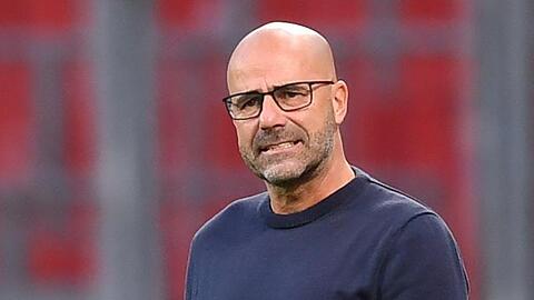 Trainer Peter Bosz von Leverkusen. Foto: Marius Becker/dpa-Pool/dpa/Archivbild