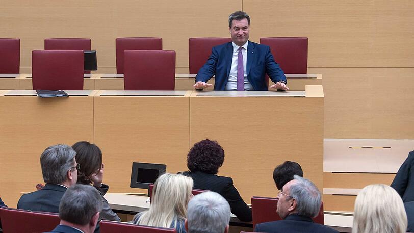 Dieser Platz in künftig seiner: Bayerns neuer Ministerpräsident Markus Söder (CSU).