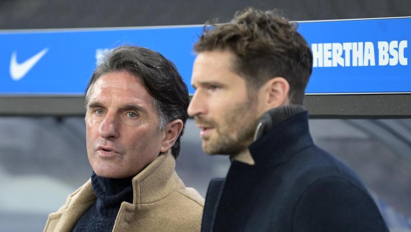 Sowohl Herthas Trainer Bruno Labbadia (l) als auch Sportdirektor Arne Friedrich haben eine Bielefelder Vergangenheit.