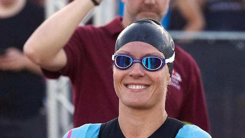 Daniela Bleymehl aus Deutschland wartet auf den Startschuss der Ironman-Europameisterschaft. Foto: Thomas Frey/Archivbild Daniela Bleymehl aus Deutschland wartet auf den Startschuss der Ironman-Europameisterschaft. Foto: Thomas Frey/Archivbild